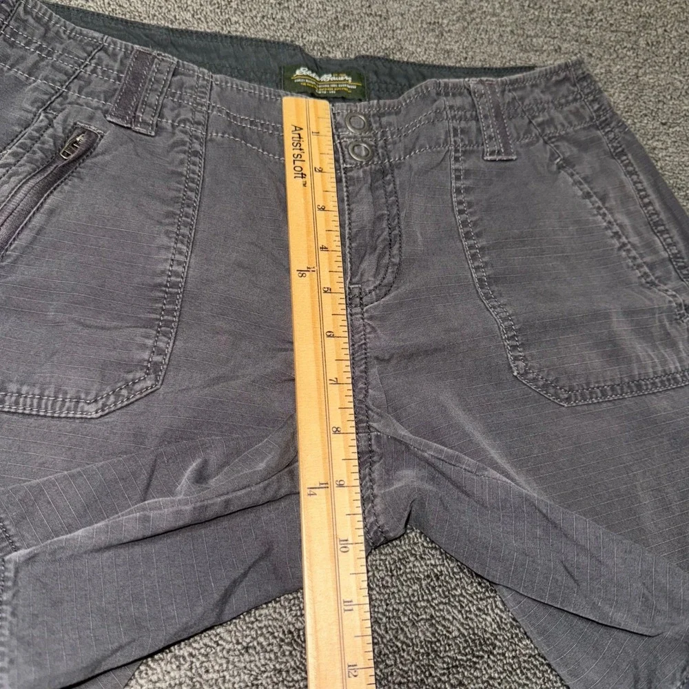 Eddie Bauer Blakely Fit Cargo Shorts Gray Ripstop Cotton Utility Hiking Womens 4